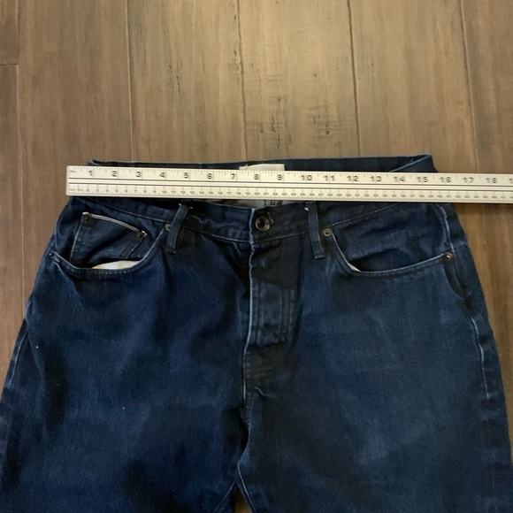 Taylor Stitch Mens Democratic Blue Dark Wash Denim Jeans - Picture 10 of 14